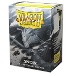 Dragon Shield Matte Dual Sleeves Standard Size - Snow (100 sleeves)