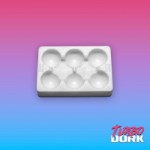 Turbo Dork: Small White Non-Stick Silicone Dry Palette