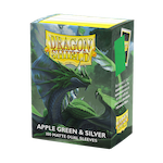Dragon Shield Matte Dual Standard Sleeves - Apple Green & Silver (100 ct.) Dragon Shield Matte Dual Standard Sleeves - Apple Green & Silver (100 ct.)