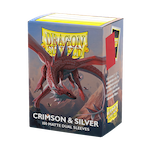 Dragon Shield Matte Dual Standard Sleeves - Crimson & Silver (100 ct.) Dragon Shield Matte Dual Standard Sleeves - Crimson & Silver (100 ct.)