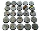 Diamond Plate, 25mm Round Base, 10 pieces