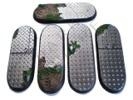 Diamond Plate, 25mm x 70mm Bike Base, 5 pieces