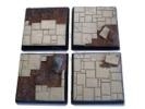 Slate Ruins, 40mm Square Base, 2 pieces