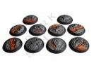 Fire and Brimstone, 30mm Rolled Shoulder Base, 5 pieces