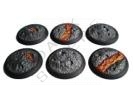 Fire and Brimstone, 40mm Rolled Shoulder Base, 3 pieces