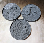 Asian Garden, 50mm Beveled/Round (3)
